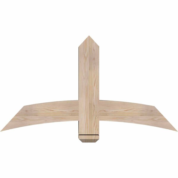 Ekena Millwork Bellingham Smooth Timber Gable Bracket, Douglas Fir, 48"W x 26"H x 5 1/2"D x 5 1/2"F, 13/12 Pitch GBW048X26X0606BEL00SDF - main